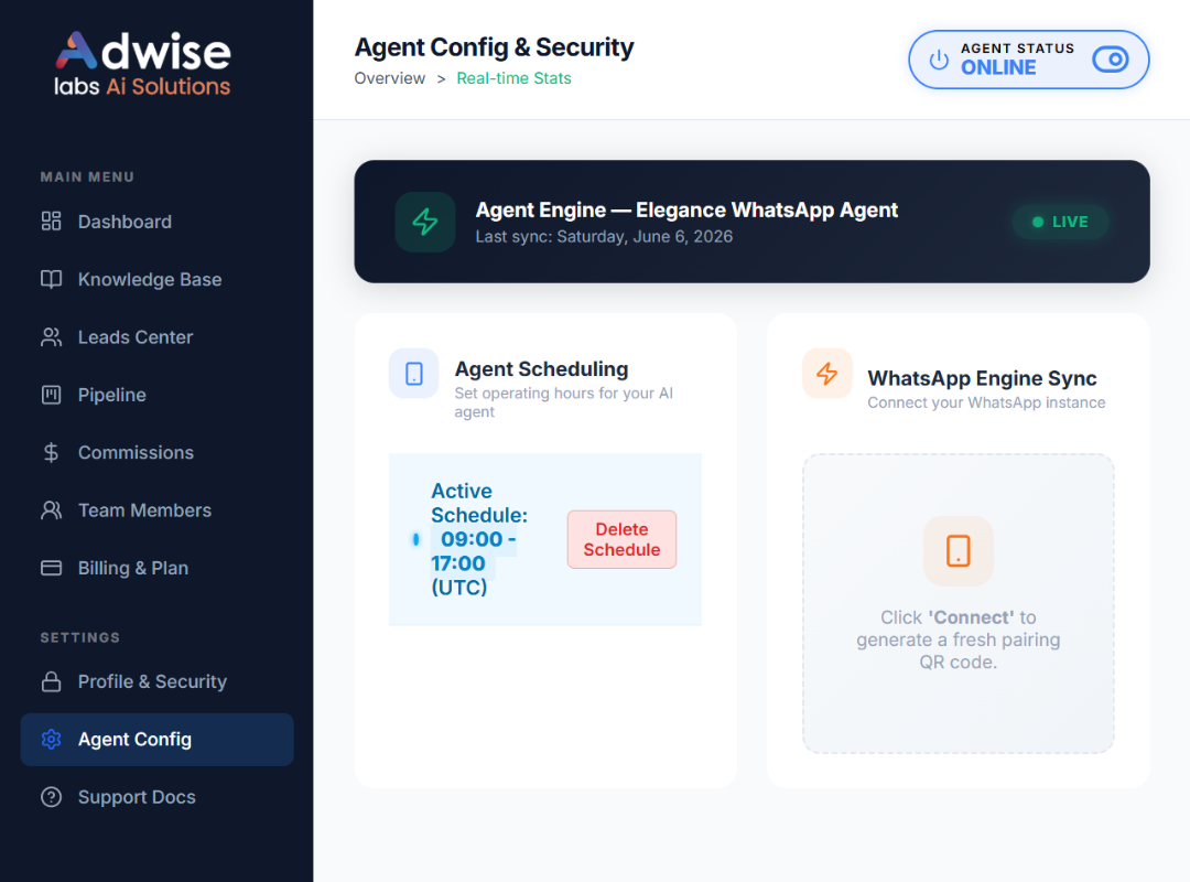 Agent Config View